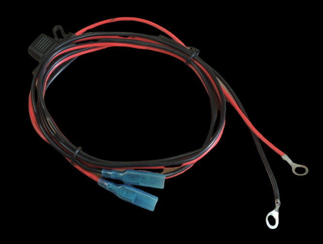 Shows close up viw of Carpe Iter Battery extension cable