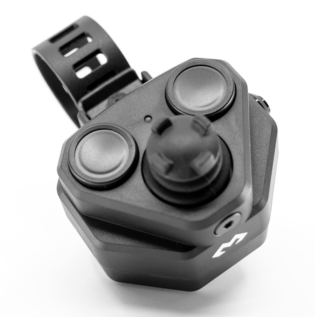 Shows DMD Remote for overlander and 4x4 vehicles top down with mounting band