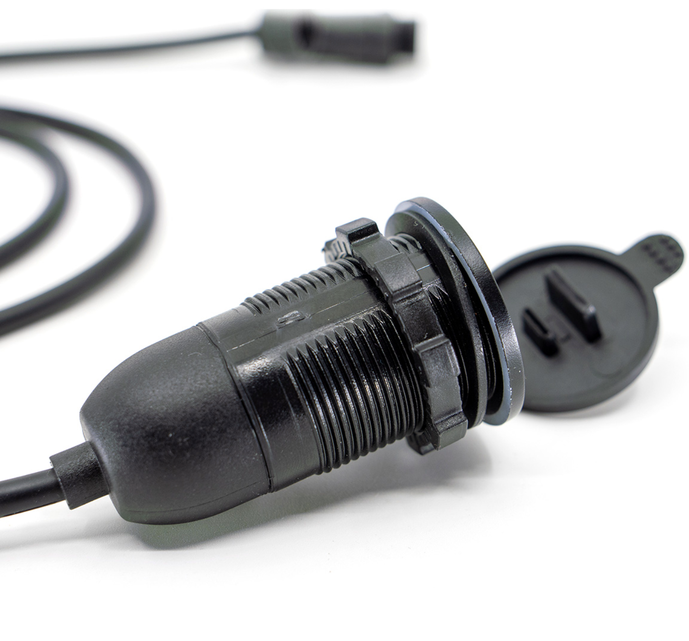 Shows the side view of the DMD USB device charger