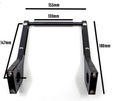 DMD 22-28MM LONG HANDLEBAR BRACKET - MotoNavAdventure
