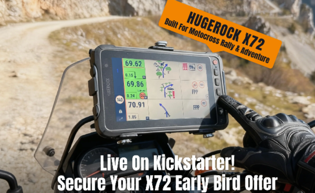 Shows Hugerock X72 and link to Kickstarter campaign