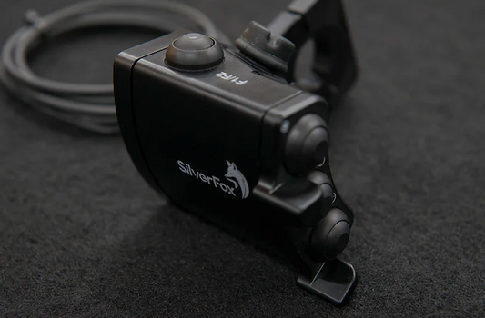 Shows SilverFox B8J Navigation Controller from top / side view