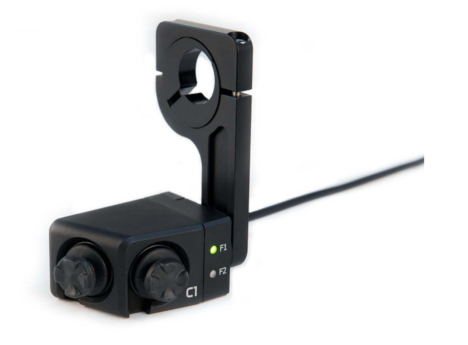 Shows SilverFox C1 navigation controller from left side with Holder