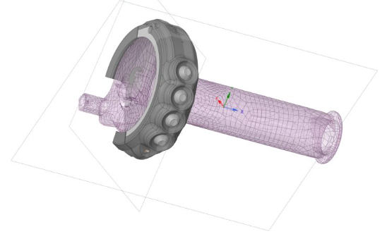 Shows technical drawing and implementation of BMW control buttons on handle bar