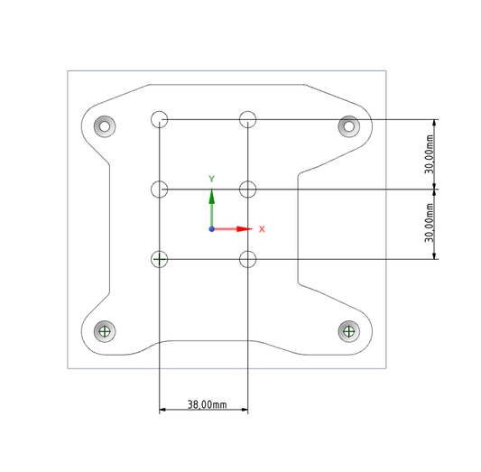 Carpe Iter Lightweight Holder (bare metal) without charging option technical drawing_1 - MotoNavAdventure