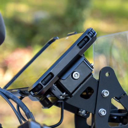 Shows DMD-T865X Off-Road Holder with lock, side view