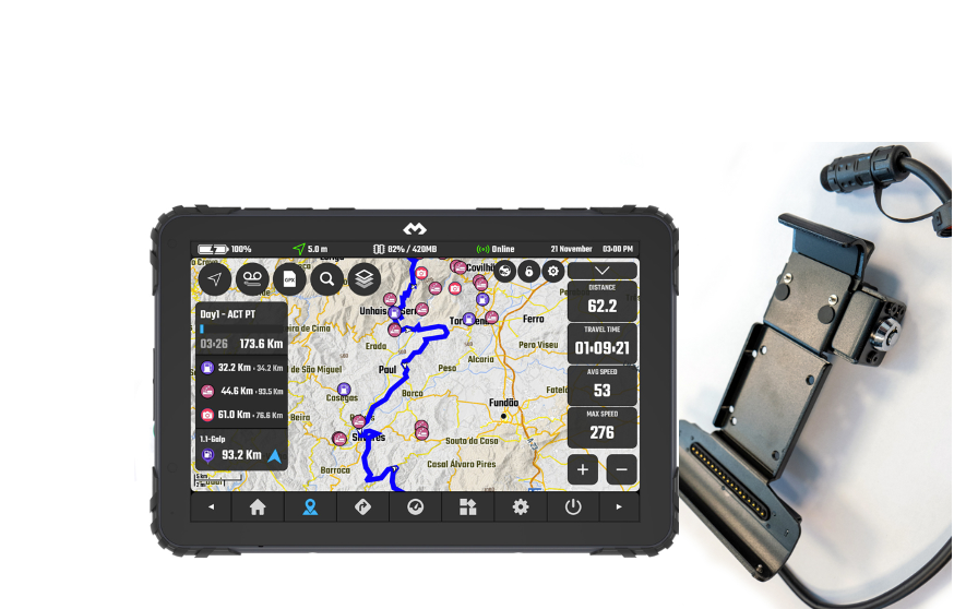 Shows DMD-T865X with onroad holder