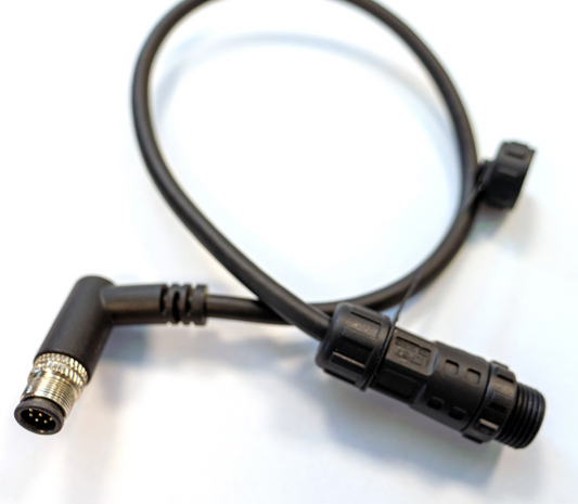 Shows M12 connector cable including in the kit of the DMD-T865 (X) wiring harness