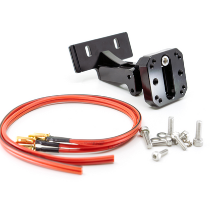 Shows DMD AMPS Mount for KTM 890/790 (2023 on) overview of parts included in the set
