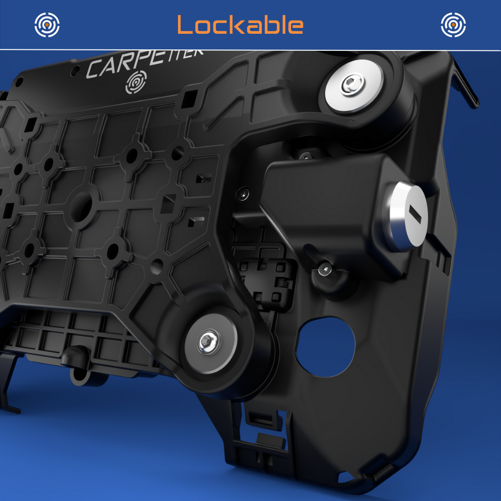 Shows lock on Caretta holder