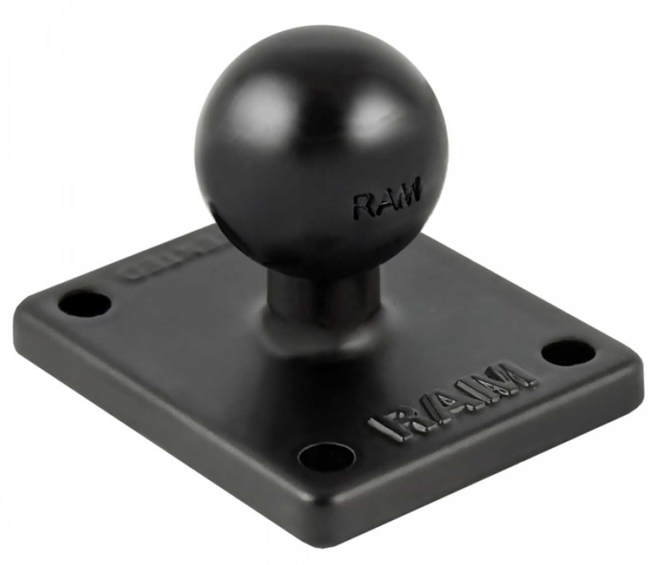 Shows RAM 1" Ball adapter with AMPS base plate