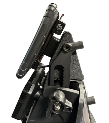 Shows Rugged Forge 3D - Navi Mount CF Moto 450MT mounted on the CF Moto 450 MT side view
