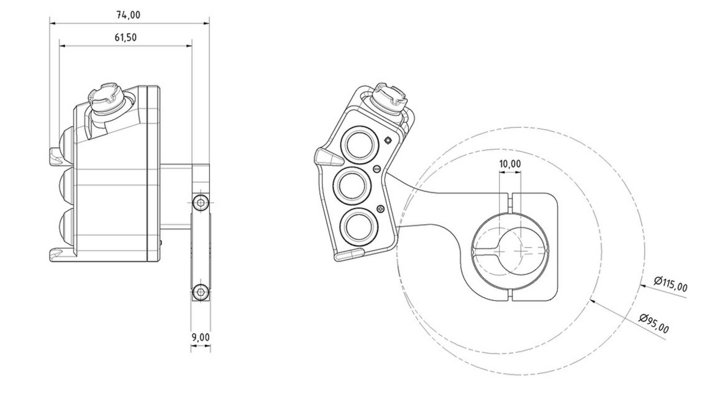 Shows technical drawing of SilverFox Home-One-Plus