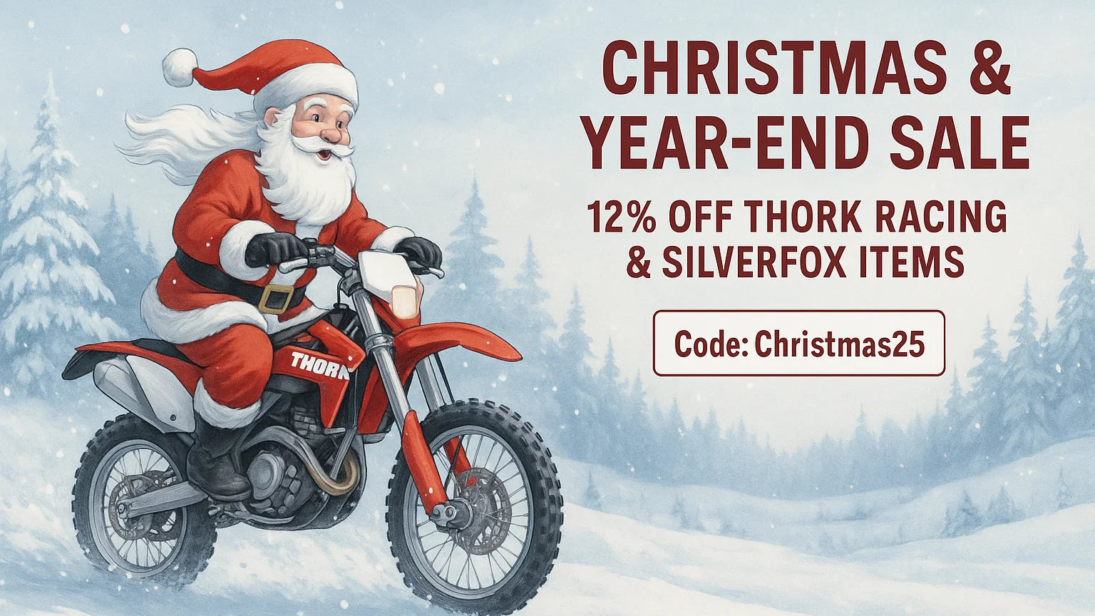 Christmas & Year-End Sale 12% Off Thork Racing und Silverfoc Items.