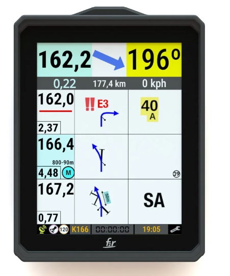 Shows the f2r Roadbook and GPS-Navigation Device Y1000